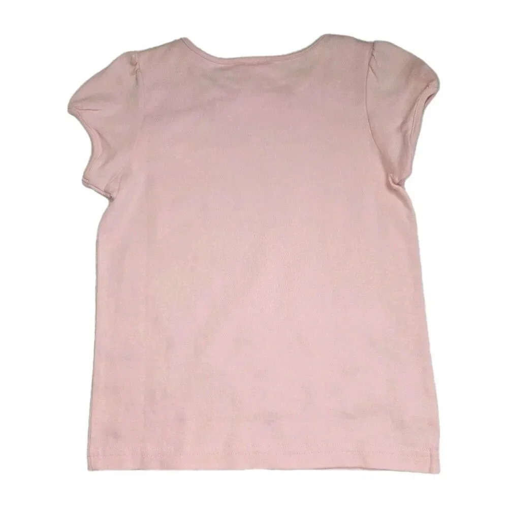 Vintage Gymboree Top Girls Size 5 Pink Cherry Pie Sequins T Shirt Y2K NWT